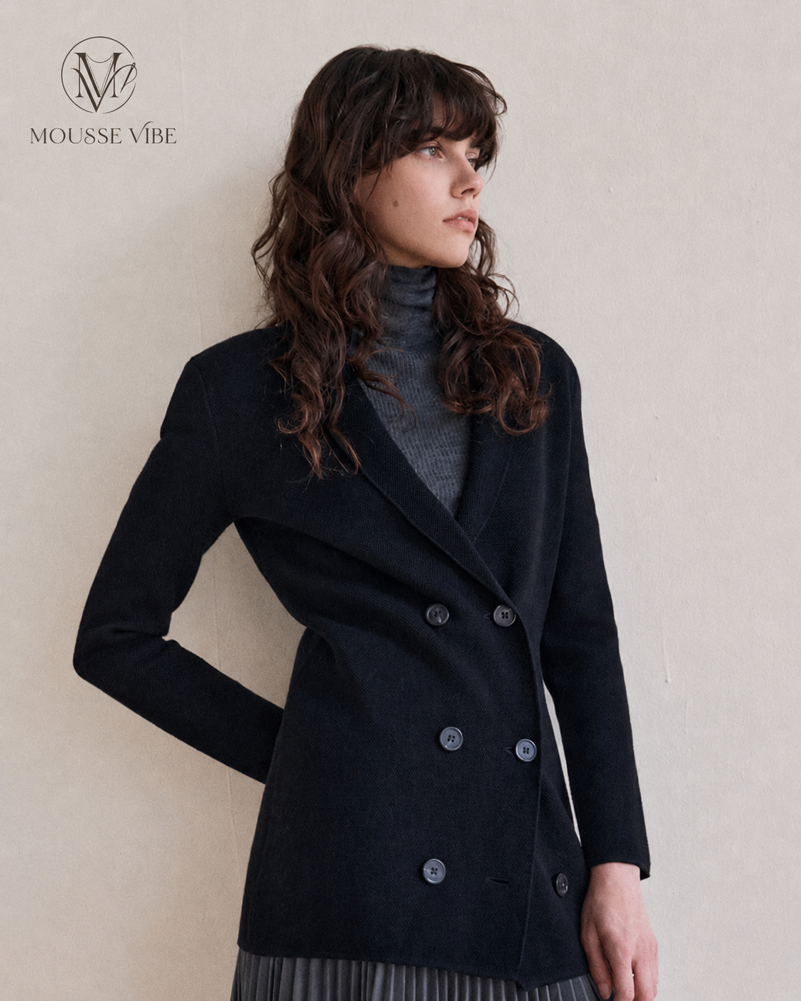 Mousse Vibe "Elegant Queen" Men's Old Money Wool Blended Jacket