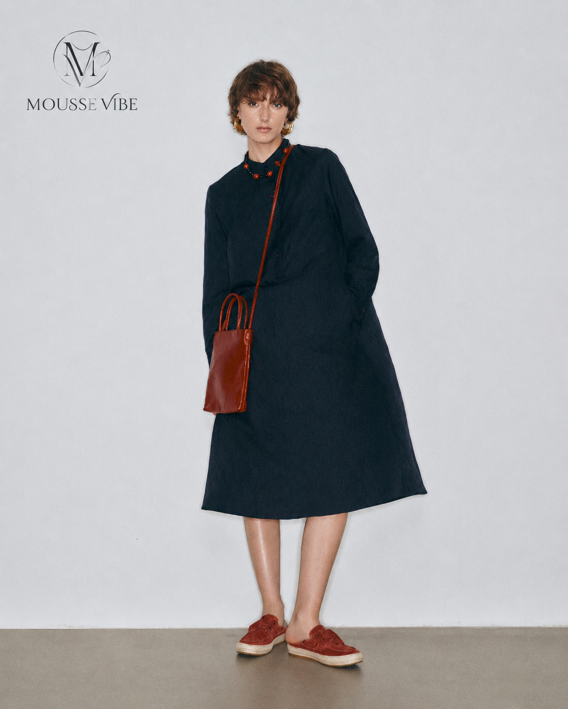 Mousse Vibe Relaxed Literary Shirt Dress – Lightweight & Anti-Wrinkle