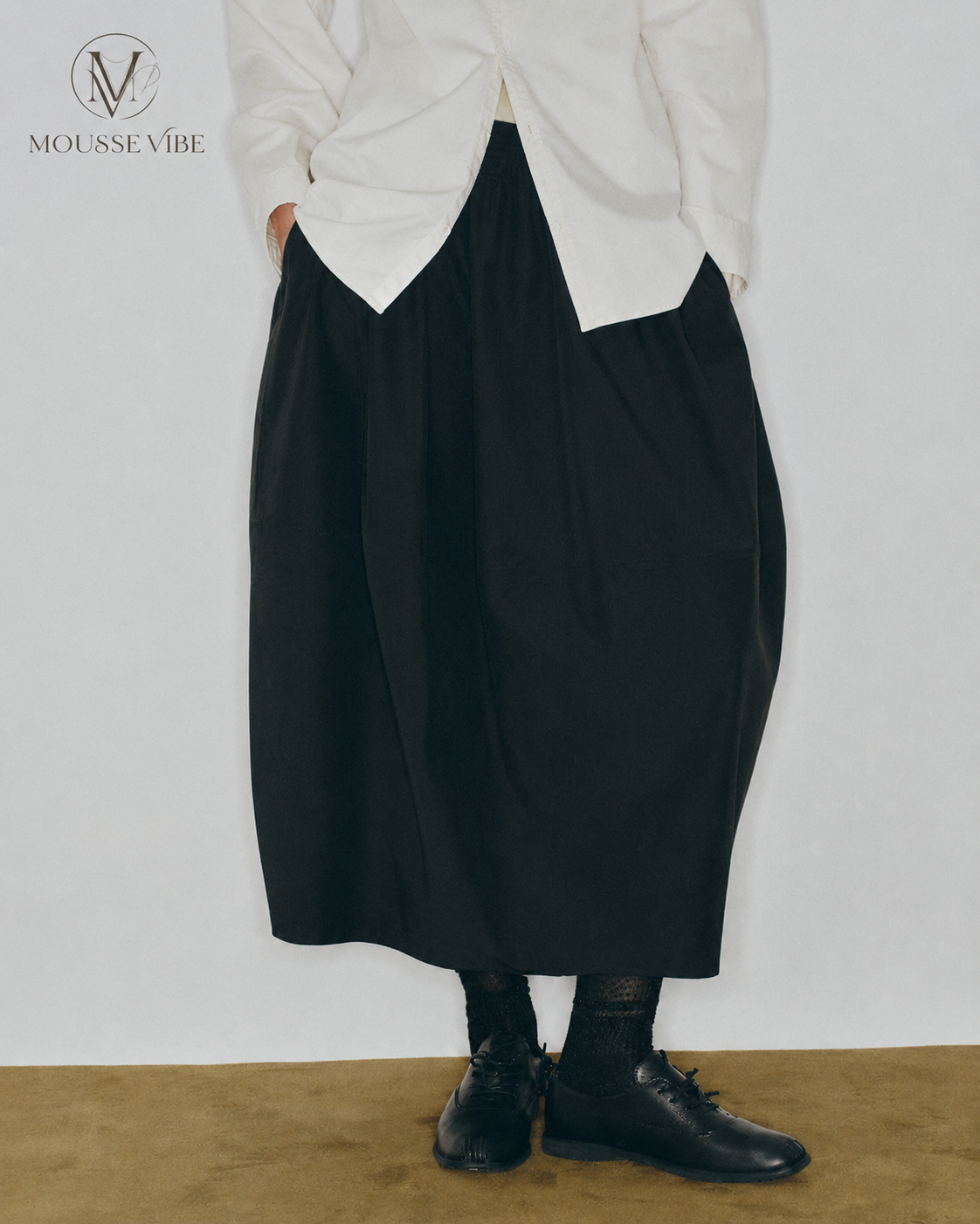 Mousse Vibe Four Seasons Minimalist Balloon Skirt – Cotton Blend