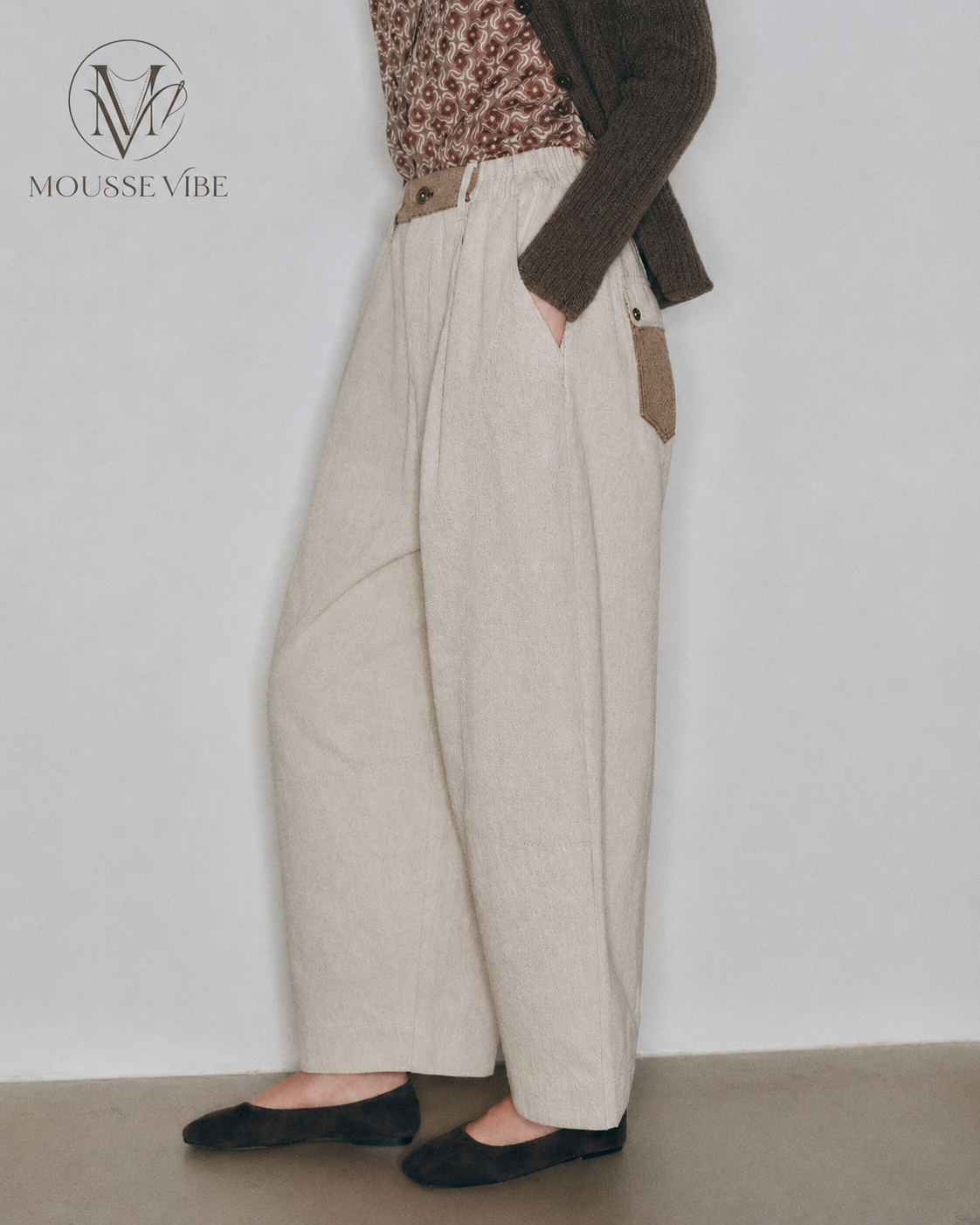 Mousse Vibe Retro Modern Balloon Pants – Cotton Linen Pleated