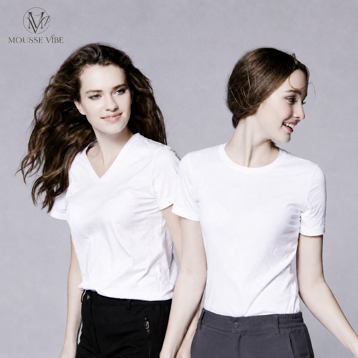Mousse Vibe "Four Seasons T" Slimming Round Neck Top
