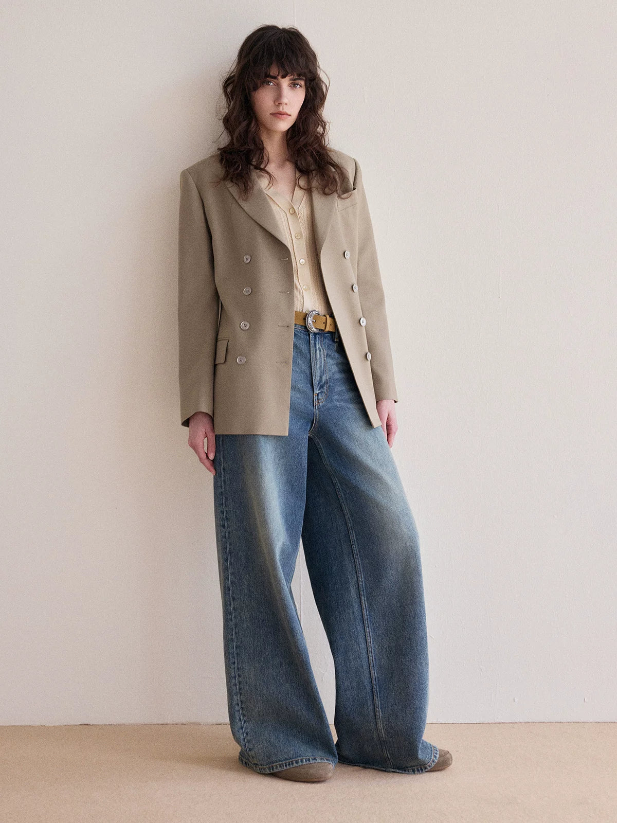 Mousse Vibe "Supermodel Pants" Retro Washed Stretch Cotton Jeans