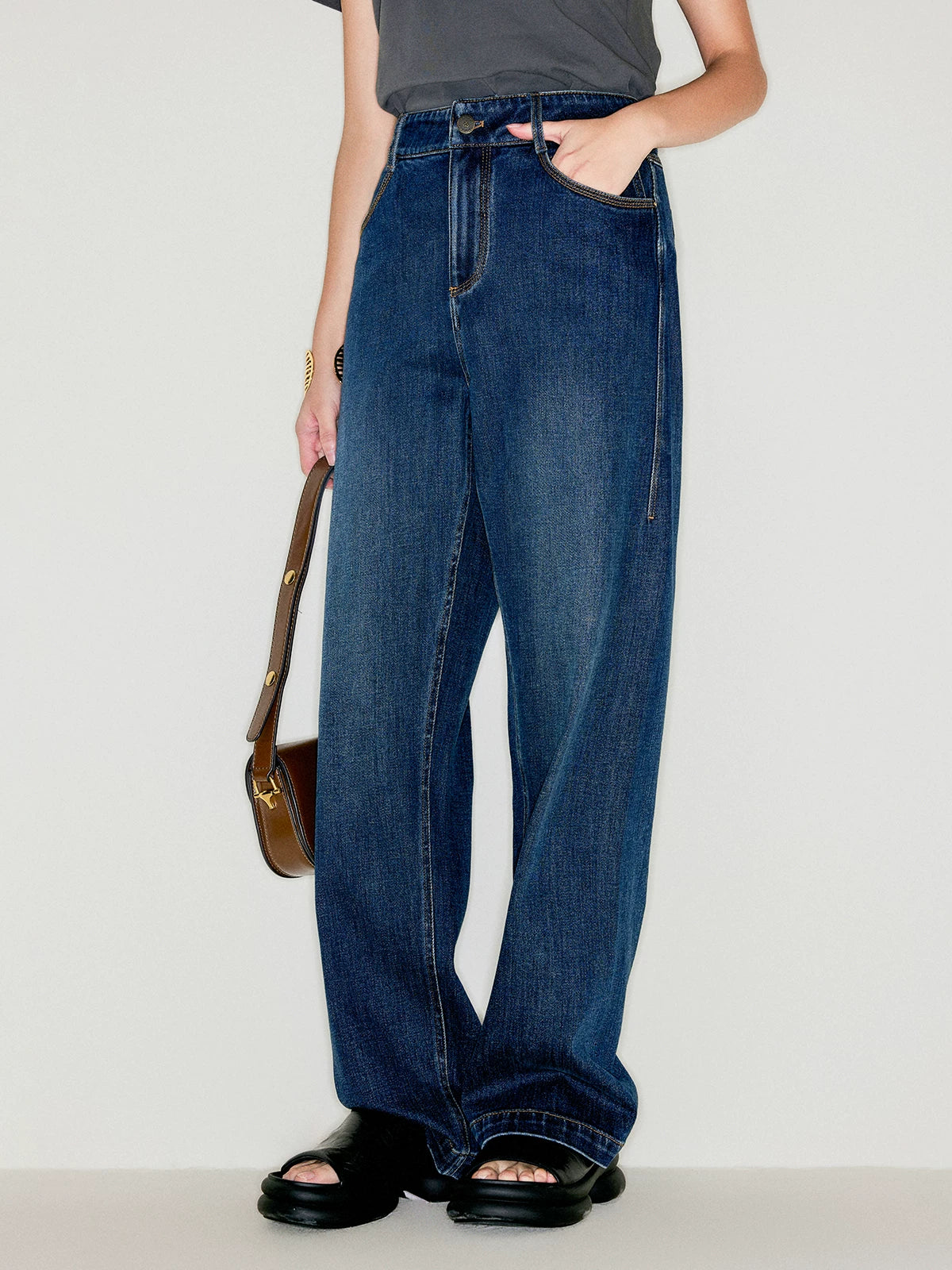 Mousse Vibe "Seamless Pants" Loose Slim Straight Jeans