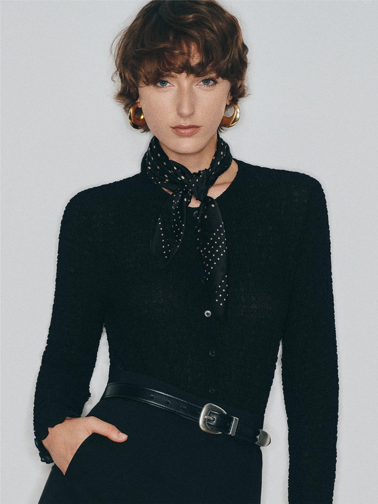 Mousse Vibe "Dark" Tweed Style Jacket & Skirt Set