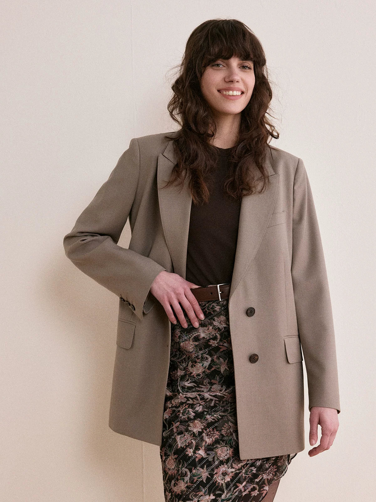 Light Luxury Black Wool Suit Jacket – Tech Texture